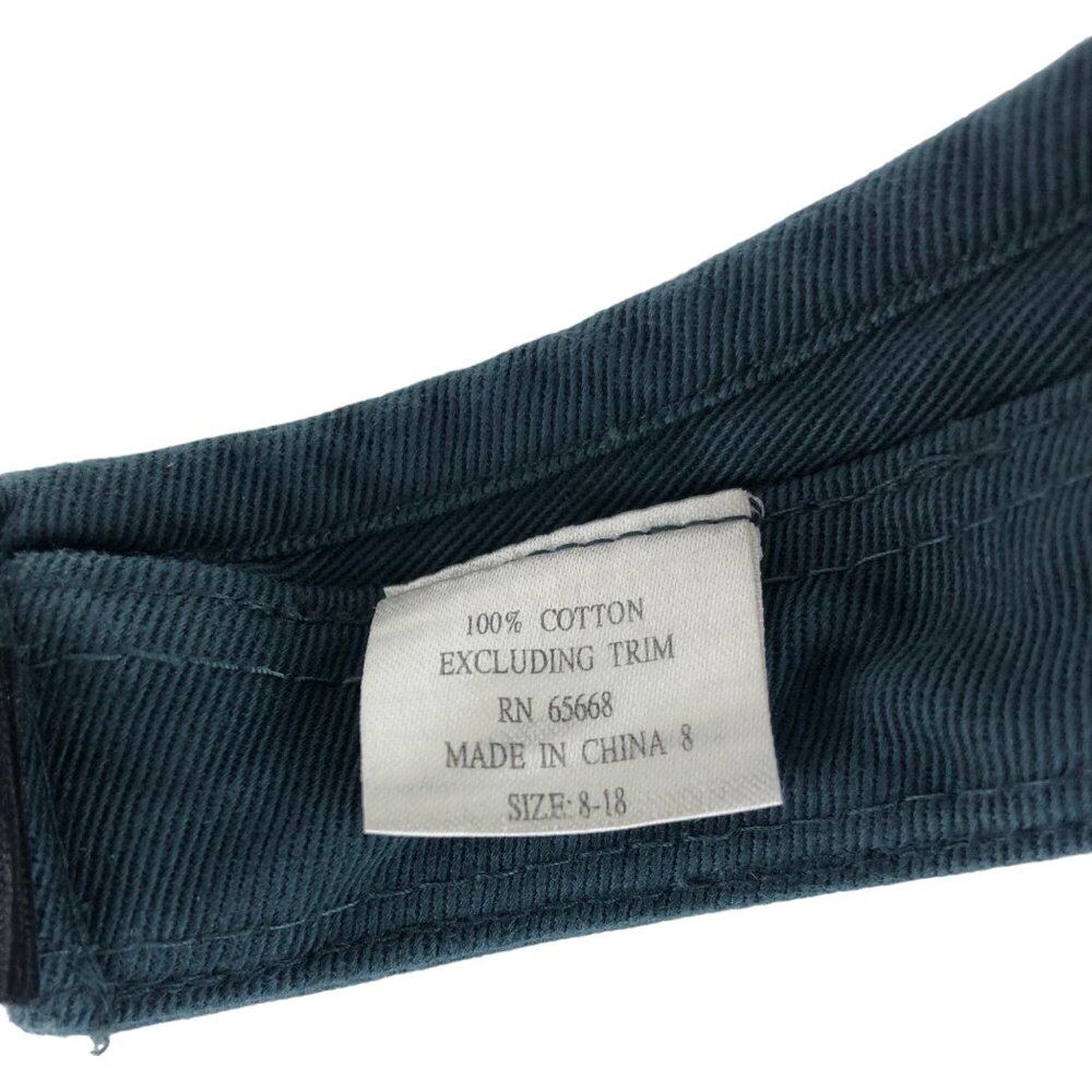 Vintage Navy Blue Canvas Adjustable Sun Visor w/Front Zipper Pocket - Picture 10 of 10